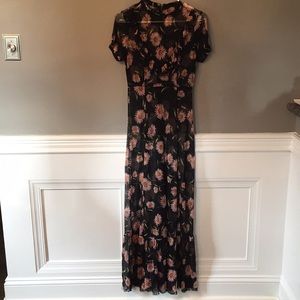 Floral sheer maxi dress